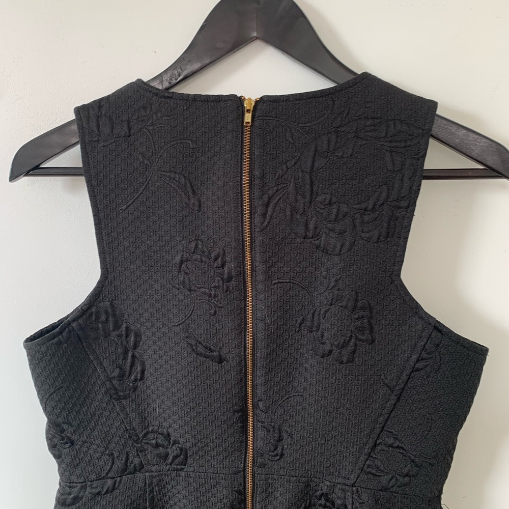 French Connection Black Textured Sheath Dress - Picture 6 of 8